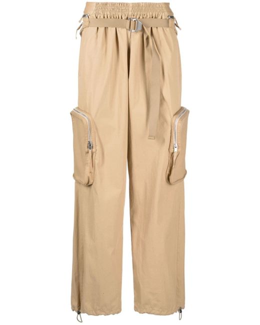 Dion Lee belted straight-leg trousers