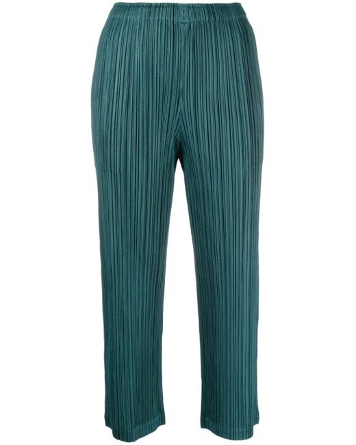 Issey Miyake fully-pleated cropped trousers