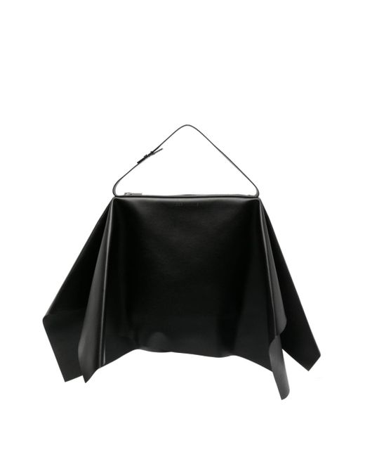 Issey Miyake Square draped leather tote bag