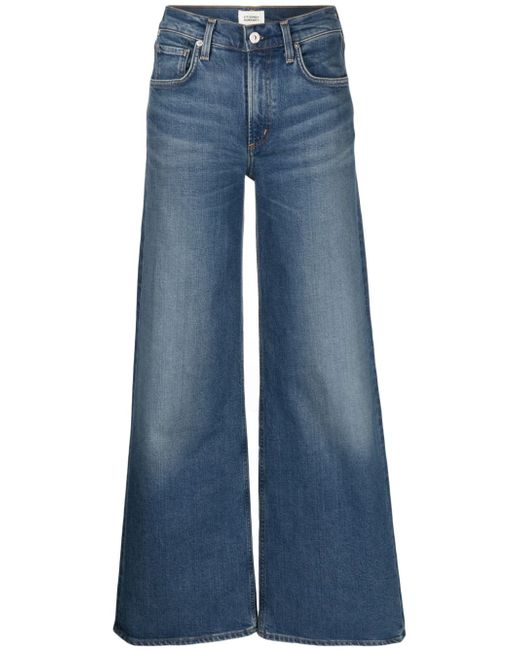 Citizens of Humanity Loli logo-patch wide-leg jeans