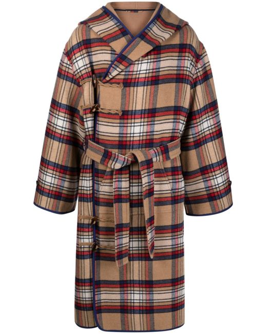 Kenzo check-print reversible coat