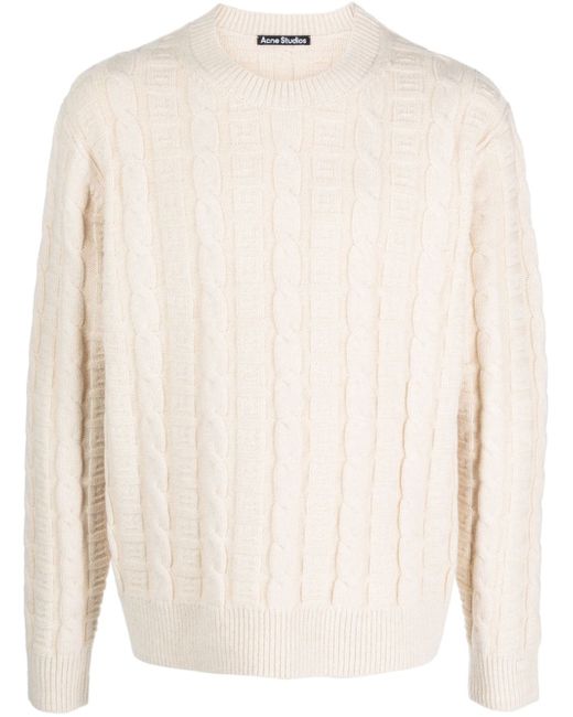 Acne Studios cable-knit wool-blend jumper