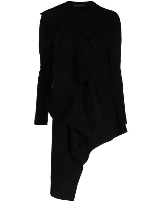 Yohji Yamamoto asymmetric-hem coat