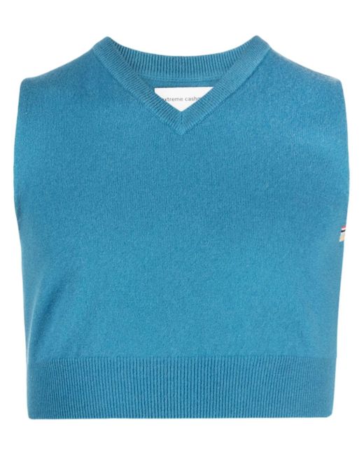 Extreme Cashmere fine-knit cropped vest