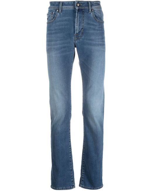 Jacob Cohёn slim-cut whiskered-effect jeans