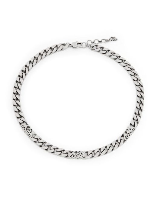 Alexander McQueen logo-link choker necklace