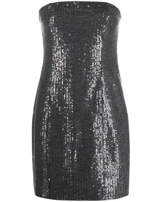 Rotate sequin-embellished strapless minidress