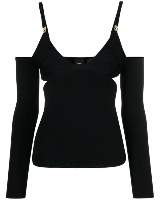 Pinko cut-out ribbed top