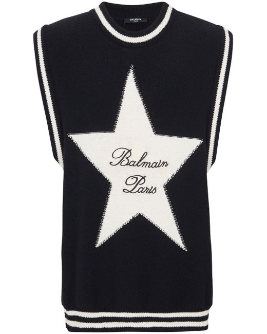 Balmain Signature Star sleeveless jumper