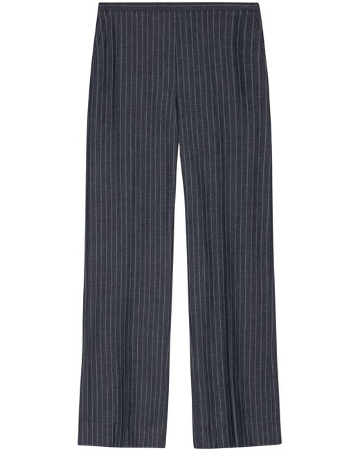 Ganni striped straight trousers