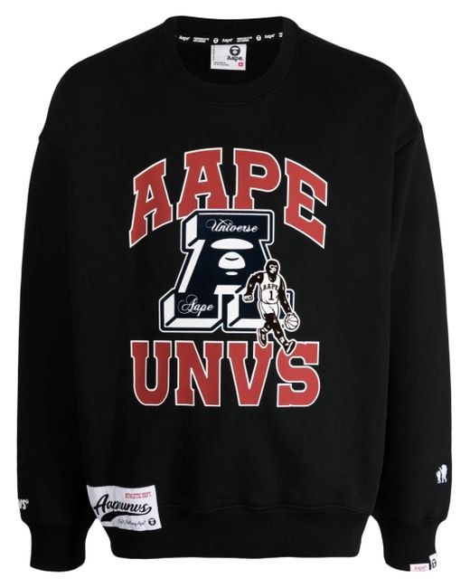 Aape By *A Bathing Ape® logo-print cotton sweatshirt