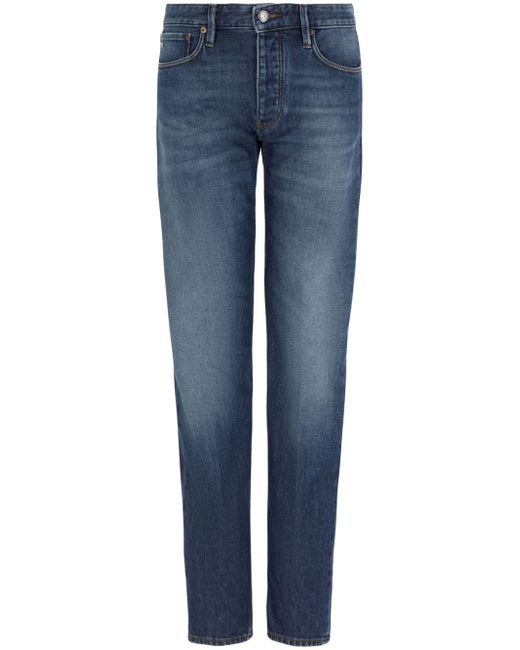 Emporio Armani slim-cut low-rise jeans