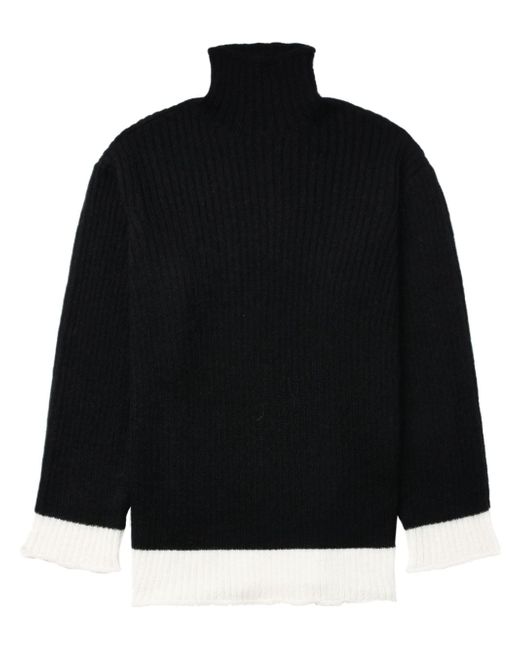 Undercover two-tone ribbed-knit jumper