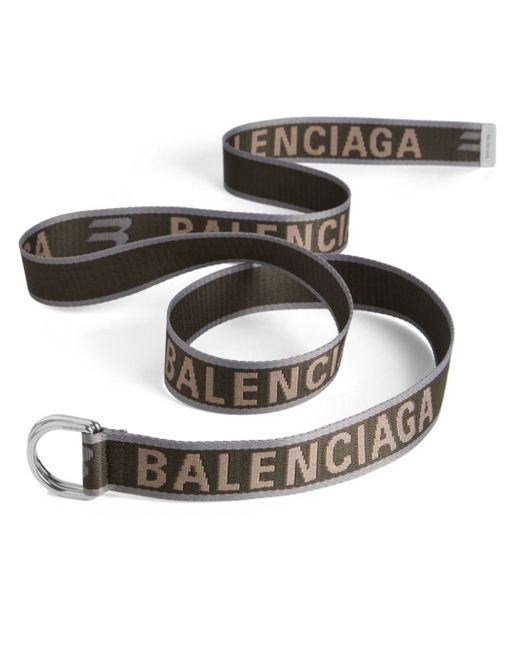 Balenciaga logo-jacquard webbing belt