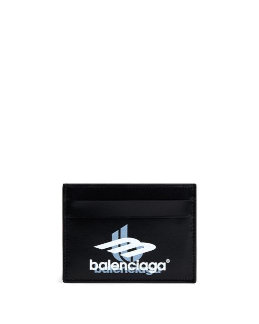 Balenciaga logo-print leather cardholder