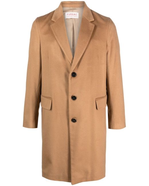 Fursac cashmere single-breasted coat