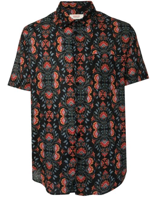Osklen Taj-print cotton blend shirt