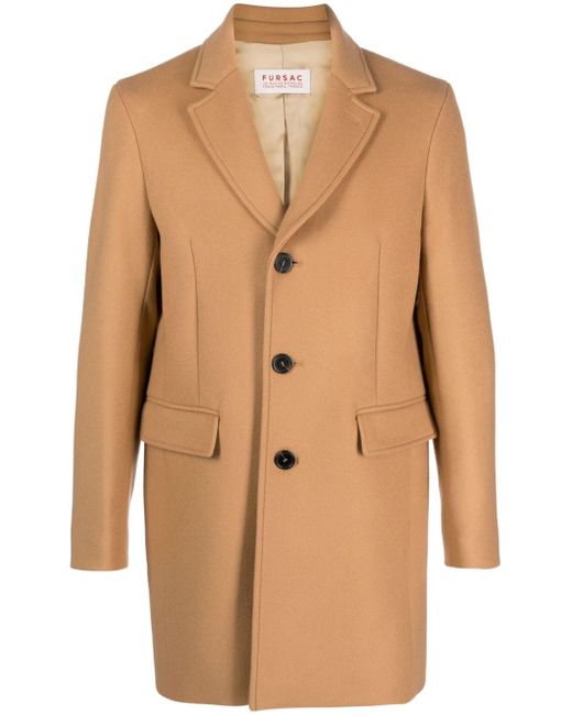 Fursac single-breasted narrow-lapels coat
