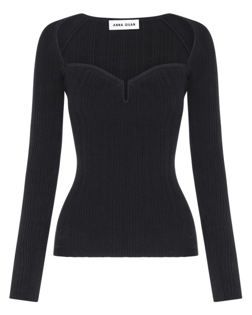 Anna Quan Chelsea sweetheart-neck ribbed top