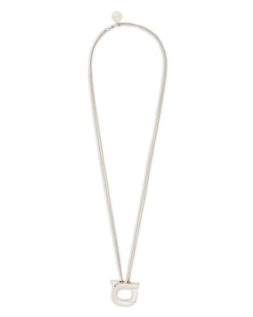 Ferragamo Gancini-plaque polished-finish necklace