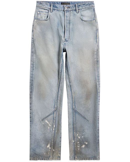 Balenciaga distressed straight-leg jeans
