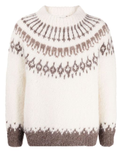 Bode patterned intarsia-knit jumper
