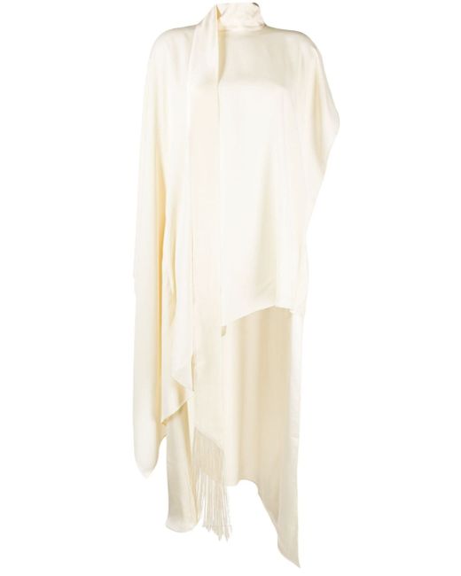 Taller Marmo attached-scarf asymmetric kaftan dress