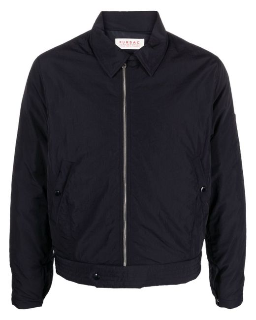 Fursac zip-up crinkled padded jacket