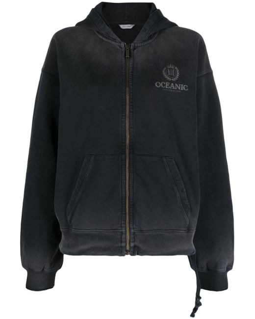 Holzweiler W.Omen Oceanic graphic-print zipped hoodie