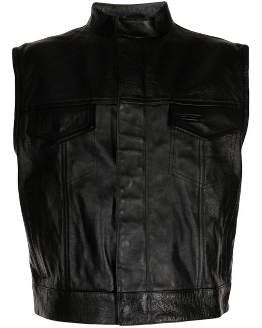 Versace sleeveless leather jacket