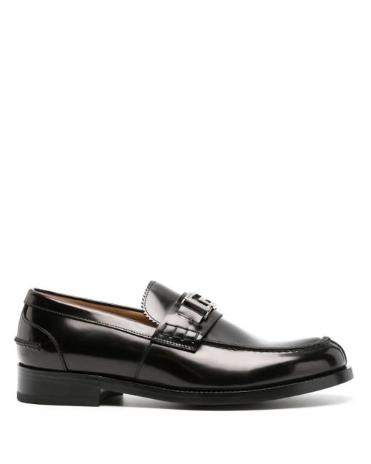 Versace Greca patent leather loafers