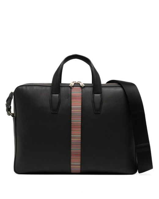Paul Smith rainbow-stripe briefcase
