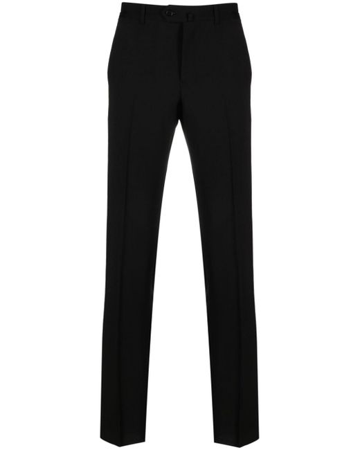Emporio Armani virgin-wool mid-rise tapered trousers