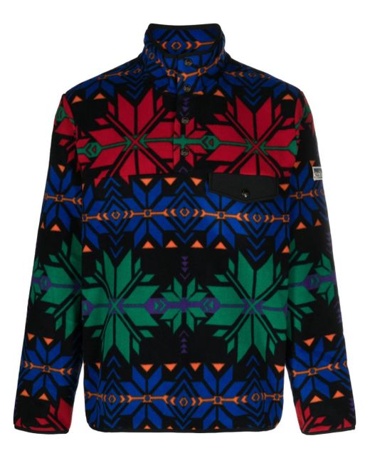 Polo Ralph Lauren stand-collar pattern-fleece sweatshirt