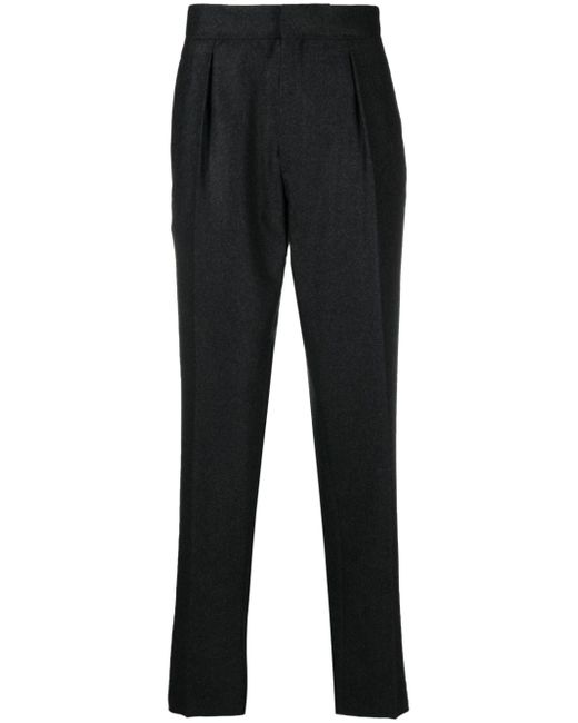 Z Zegna felted tapered-leg trousers