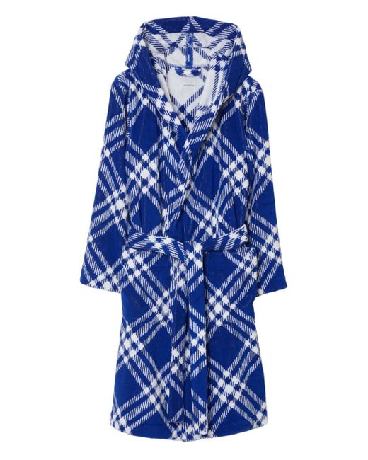 Burberry check-print hooded robe
