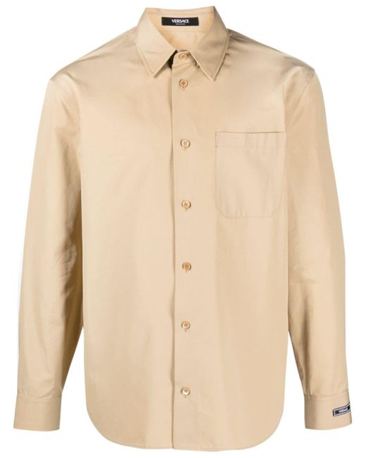 Versace poplin-texture shirt