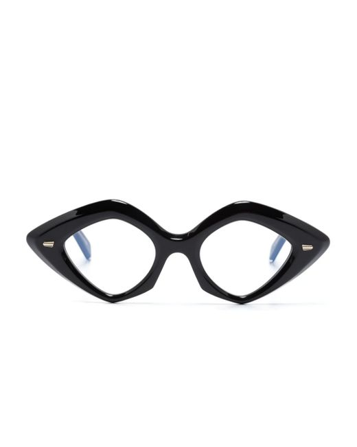 Cutler & Gross logo-engraved cat-eye frame glasses