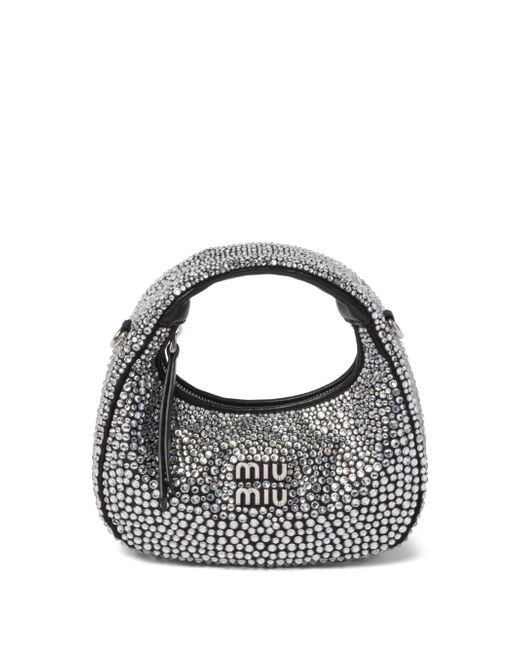 Miu Miu Wander crystal-embellished shoulder bag