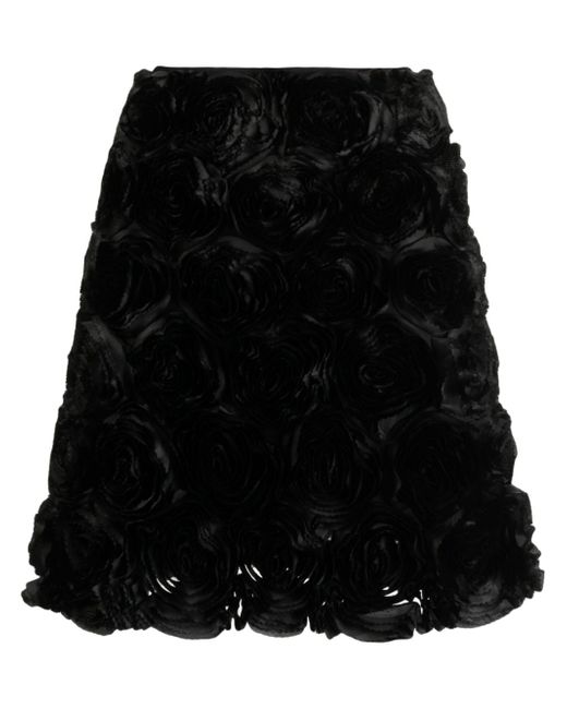Meryll Rogge floral-appliqué silk skirt