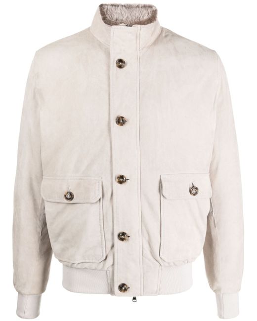 Barba spread-collar shirt jacket