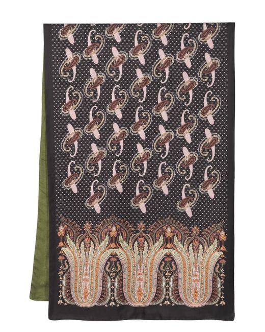 Etro paisley patterned-jacquard scarf