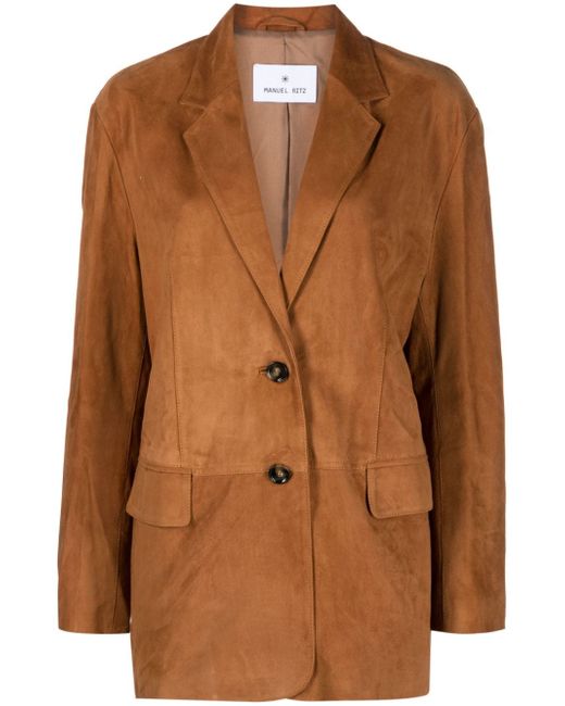 Manuel Ritz single-breasted leather jacket