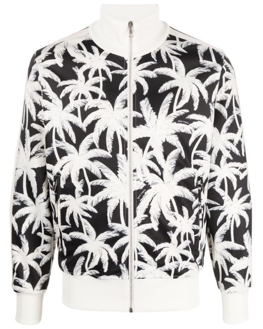 Palm Angels palm-print zip-front track jacket