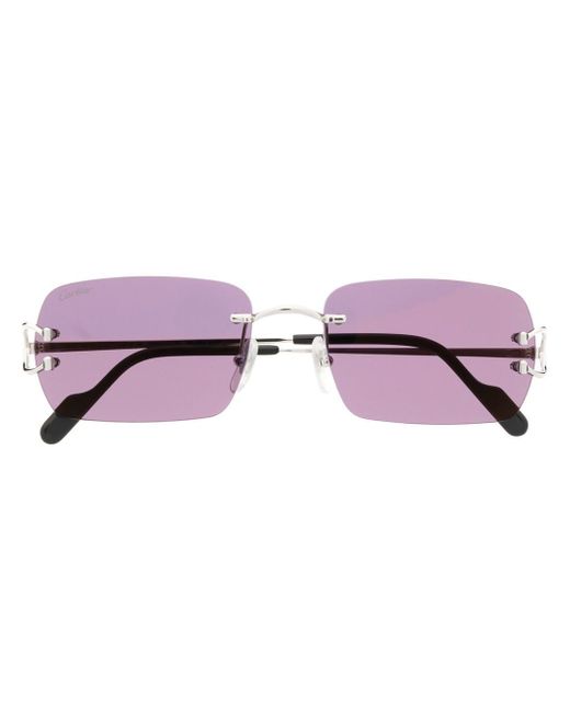 Cartier tinted rectangle-frame sunglasses