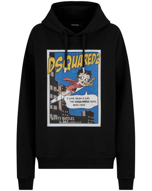 Dsquared2 graphic-print jersey hoodie