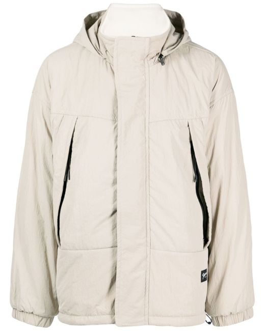 Five Cm concealed-fastening hooded jacket
