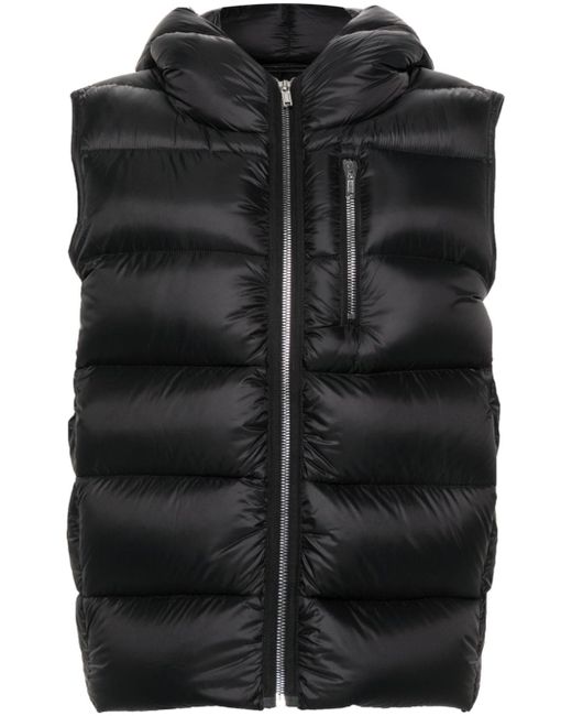 Rick Owens hooded quilted down gilet