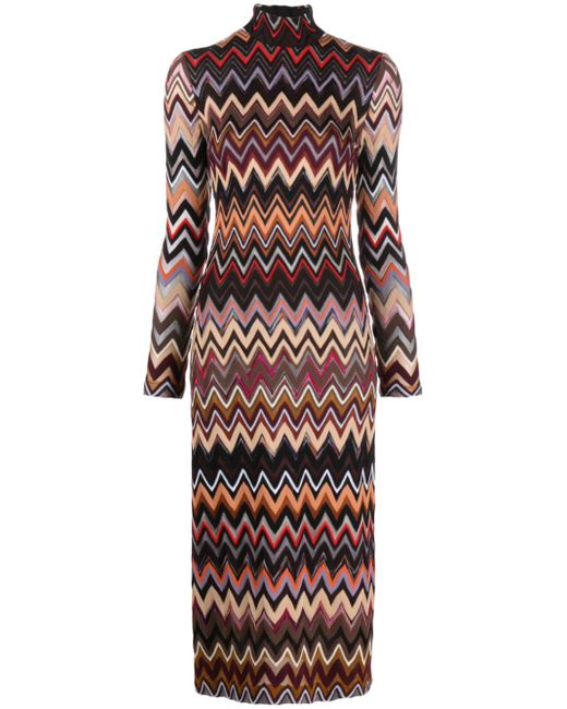Missoni zigzag wool-blend midi dress