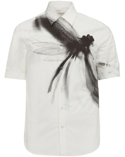 Alexander McQueen Dragonfly-print shirt